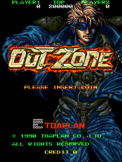 Out Zone (set 4) Title Screen